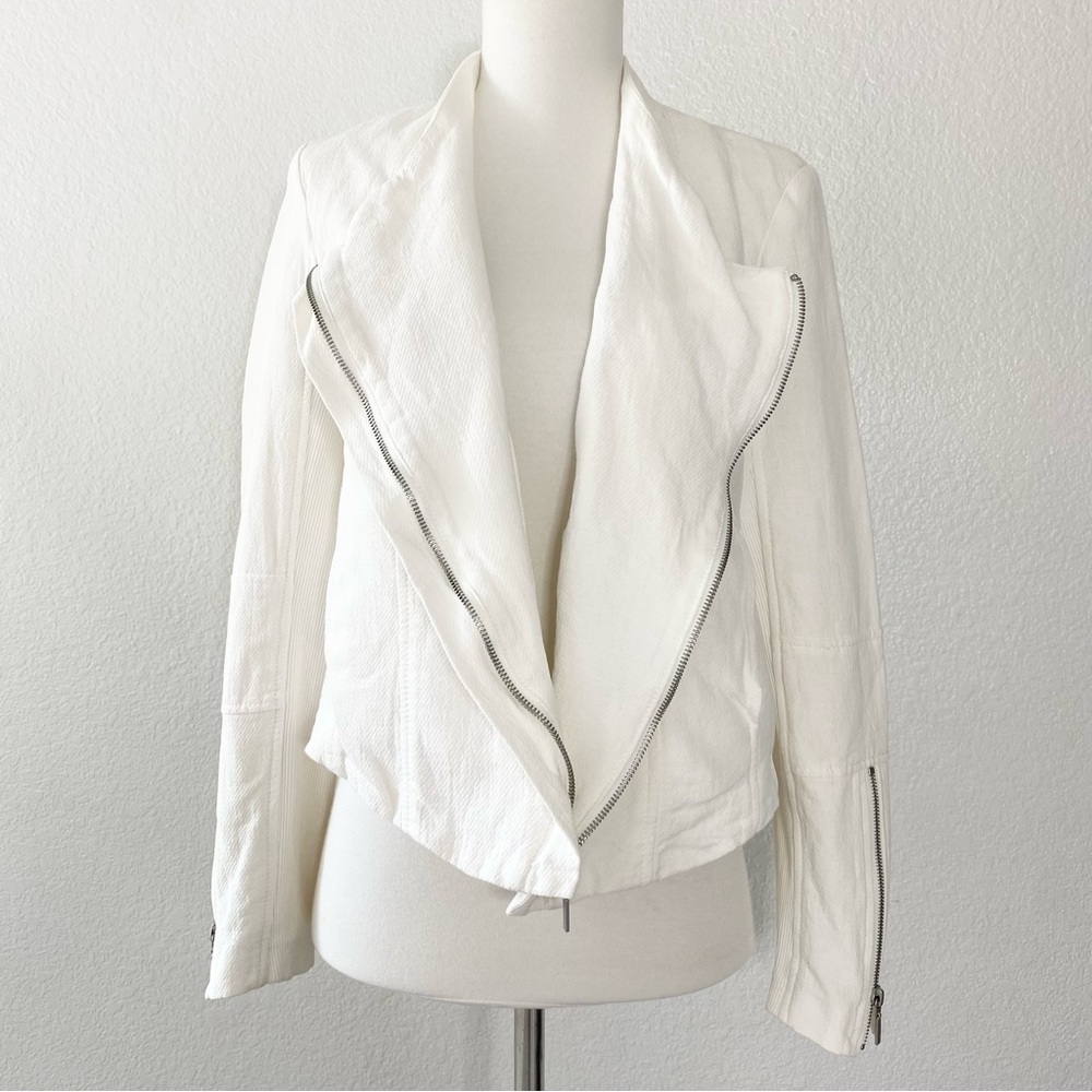Blank NYC Off-White Moto Asymmetrical Zip Jacket - Picture 2 of 5